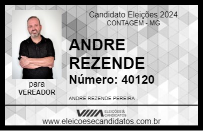 Candidato ANDRE REZENDE 2024 - CONTAGEM - Eleições