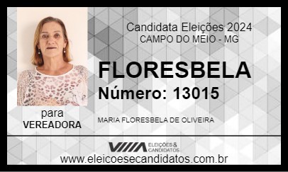 Candidato FLORESBELA 2024 - CAMPO DO MEIO - Eleições