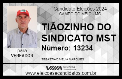 Candidato TIÃOZINHO DO SINDICATO  MST 2024 - CAMPO DO MEIO - Eleições