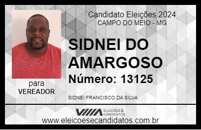 Candidato SIDNEI DO AMARGOSO 2024 - CAMPO DO MEIO - Eleições