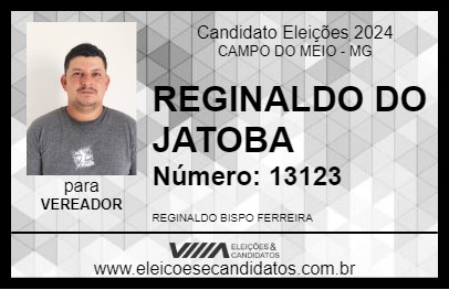 Candidato REGINALDO DO JATOBA 2024 - CAMPO DO MEIO - Eleições