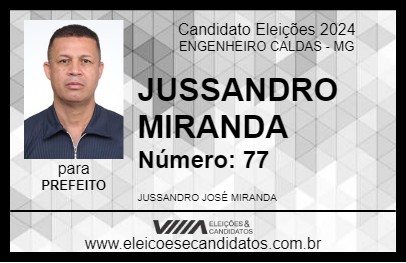 Candidato JUSSANDRO MIRANDA 2024 - ENGENHEIRO CALDAS - Eleições