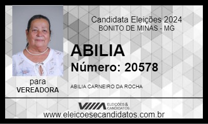 Candidato ABILIA 2024 - BONITO DE MINAS - Eleições