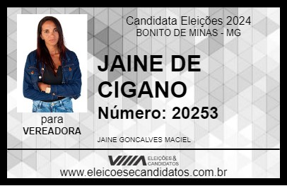 Candidato JAINE DE CIGANO 2024 - BONITO DE MINAS - Eleições