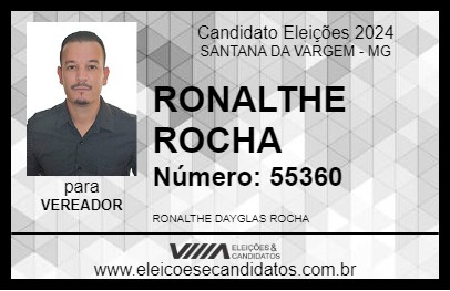 Candidato RONALTHE ROCHA 2024 - SANTANA DA VARGEM - Eleições