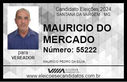 Candidato MAURICIO DO MERCADO 2024 - SANTANA DA VARGEM - Eleições