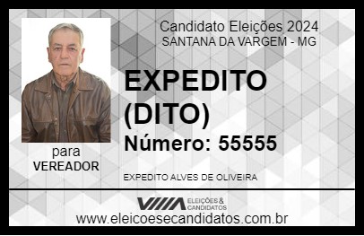 Candidato EXPEDITO (DITO) 2024 - SANTANA DA VARGEM - Eleições