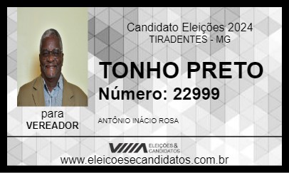 Candidato TONHO PRETO 2024 - TIRADENTES - Eleições