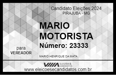 Candidato MARIO MOTORISTA 2024 - PIRAJUBA - Eleições