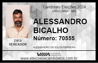 Candidato ALESSANDRO BICALHO 2024 - URUCÂNIA - Eleições