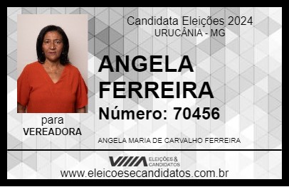 Candidato ANGELA FERREIRA 2024 - URUCÂNIA - Eleições