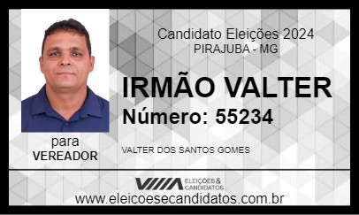 Candidato IRMÃO VALTER 2024 - PIRAJUBA - Eleições