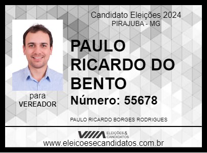 Candidato PAULO RICARDO DO BENTO 2024 - PIRAJUBA - Eleições