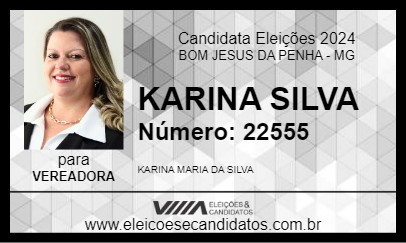 Candidato KARINA SILVA 2024 - BOM JESUS DA PENHA - Eleições