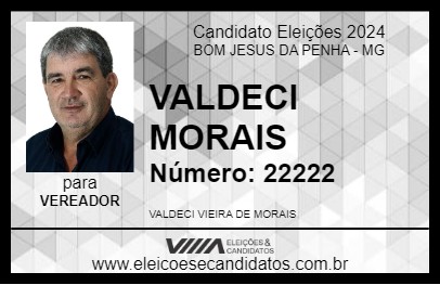 Candidato VALDECI MORAIS 2024 - BOM JESUS DA PENHA - Eleições