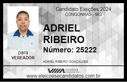 Candidato ADRIEL VIGILANTE 2024 - CONGONHAS - Eleições