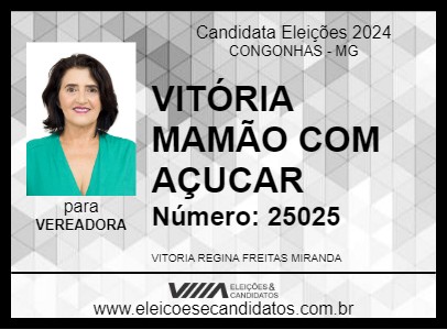 Candidato VITÓRIA MAMÃO COM AÇUCAR 2024 - CONGONHAS - Eleições