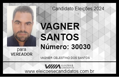 Candidato VAGNER SANTOS 2024 - PARÁ DE MINAS - Eleições