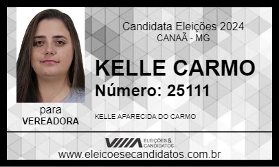 Candidato KELLE CARMO 2024 - CANAÃ - Eleições