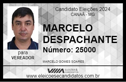 Candidato MARCELO DESPACHANTE 2024 - CANAÃ - Eleições