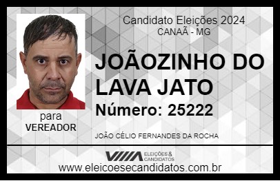 Candidato JOÃOZINHO DO LAVA JATO 2024 - CANAÃ - Eleições