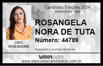 Candidato ROSANGELA NORA DE TUTA 2024 - MAMONAS - Eleições