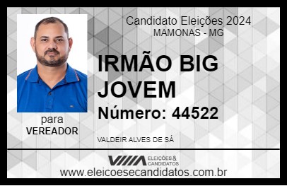 Candidato IRMÃO BIG JOVEM 2024 - MAMONAS - Eleições