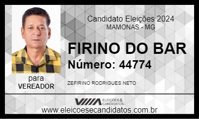 Candidato FIRINO DO BAR 2024 - MAMONAS - Eleições