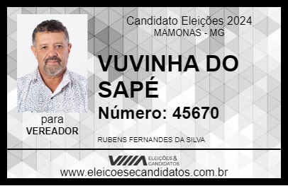 Candidato VUVINHA DO SAPÉ 2024 - MAMONAS - Eleições