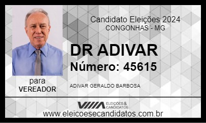 Candidato DR ADIVAR 2024 - CONGONHAS - Eleições