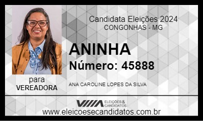 Candidato ANINHA 2024 - CONGONHAS - Eleições