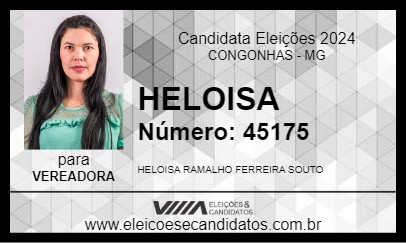 Candidato HELOISA DA CRECHE 2024 - CONGONHAS - Eleições