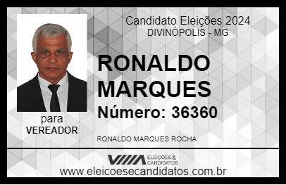 Candidato RONALDO MARQUES 2024 - DIVINÓPOLIS - Eleições