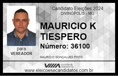 Candidato MAURICIO K TISPERO 2024 - DIVINÓPOLIS - Eleições