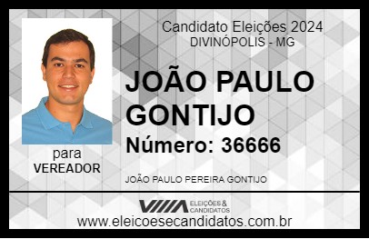 Candidato JOÃO PAULO GONTIJO 2024 - DIVINÓPOLIS - Eleições