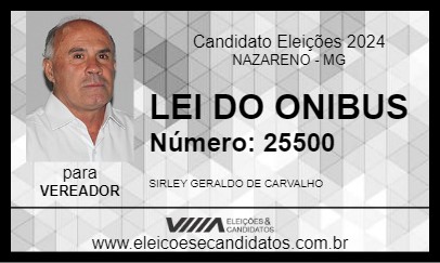 Candidato LEI DO ONIBUS 2024 - NAZARENO - Eleições