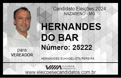 Candidato HERNANDES DO BAR 2024 - NAZARENO - Eleições