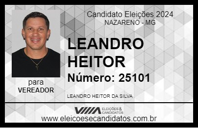 Candidato LEANDRO HEITOR 2024 - NAZARENO - Eleições