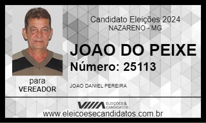 Candidato JOAO DO PEIXE 2024 - NAZARENO - Eleições