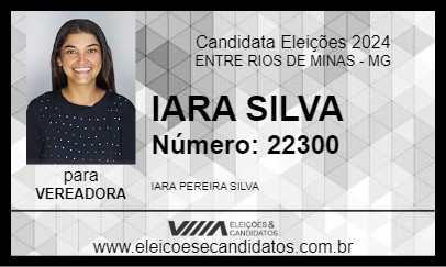 Candidato IARA SILVA 2024 - ENTRE RIOS DE MINAS - Eleições