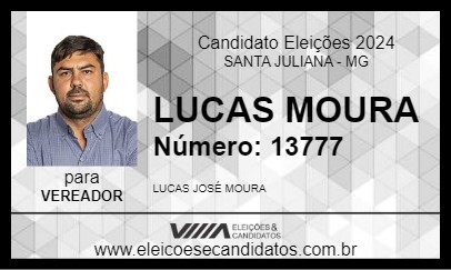 Candidato LUCAS MOURA 2024 - SANTA JULIANA - Eleições