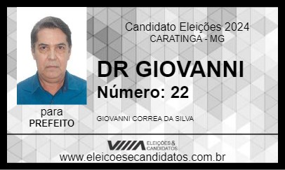 Candidato DR GIOVANNI 2024 - CARATINGA - Eleições