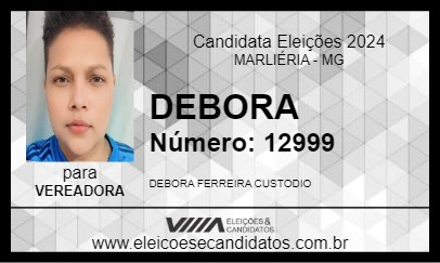 Candidato DEBORA 2024 - MARLIÉRIA - Eleições