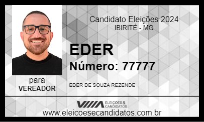 Candidato EDER 2024 - IBIRITÉ - Eleições