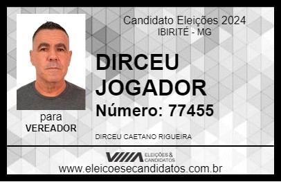 Candidato DIRCEU JOGADOR 2024 - IBIRITÉ - Eleições