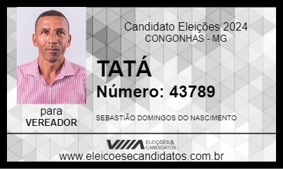 Candidato TATÁ 2024 - CONGONHAS - Eleições