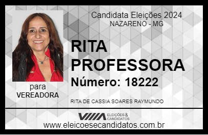 Candidato RITA PROFESSORA 2024 - NAZARENO - Eleições