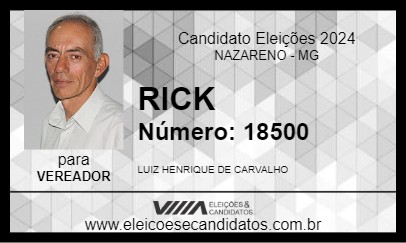 Candidato RICK 2024 - NAZARENO - Eleições