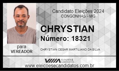 Candidato CHRYSTIAN 2024 - CONGONHAS - Eleições