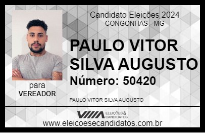 Candidato PAULO VITOR 2024 - CONGONHAS - Eleições